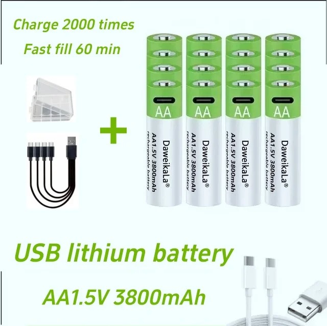 Rechargeable Battery Aa - AA & AAA 3800mAh&3000mAh Li-ion Rechargeable