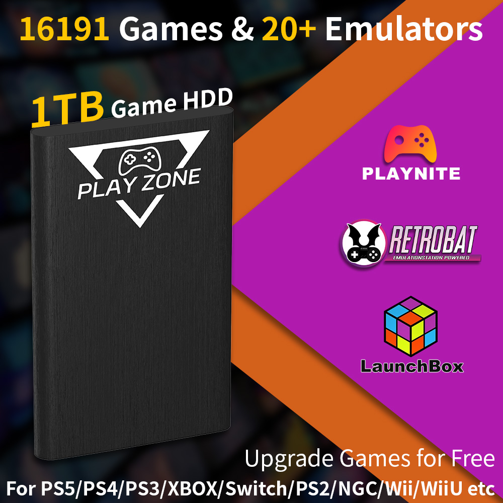 Retro Gaming Play Zone - Play Zone 1TB Portable Gaming HDD