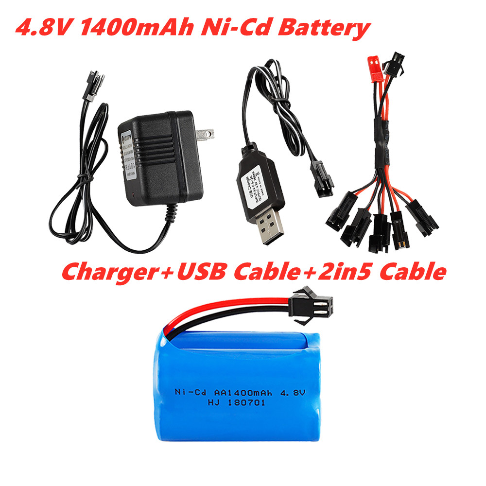 Rechargeable Battery Aa - 4.8v 1400mah Ni-Cd Battery For Rc