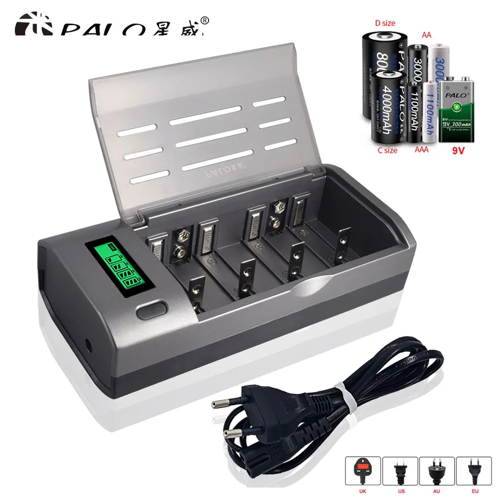 Rechargeable Battery Aa - PALO 4 Slot LCD Display Smart