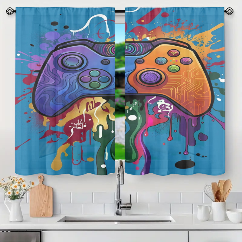 Retro Gaming Youtube - Retro Gaming Curtain Video Game Decor
