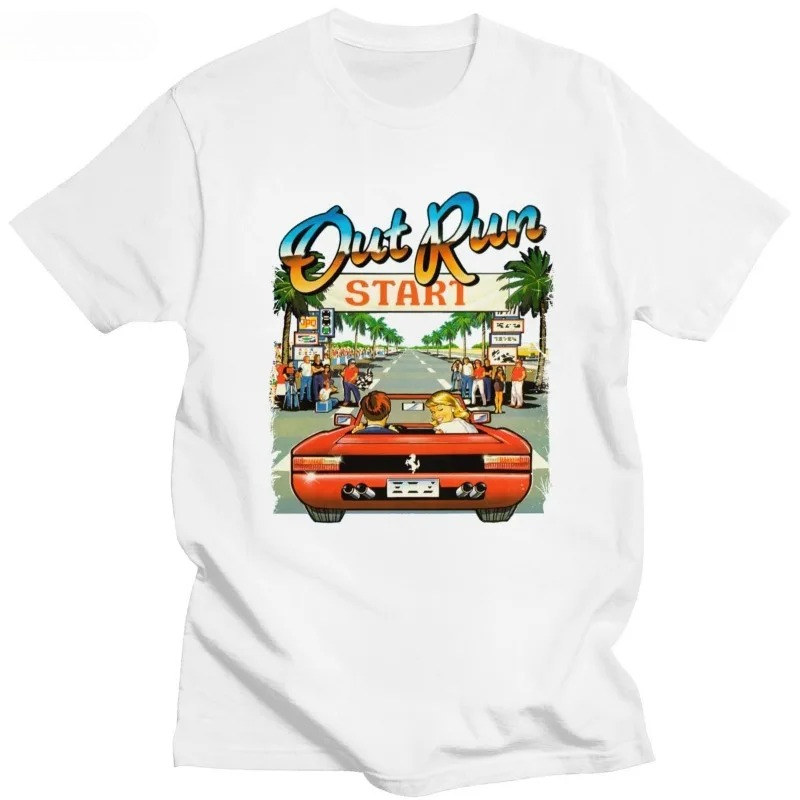 Retro Gaming Aesthetic - Japanese Arcade Racing Video Game OutRun