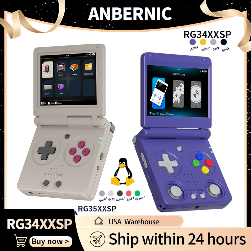 Anbernic RG34XXSP RG35XXSP Fli - огляд і ціна Retro Gaming Play Zone