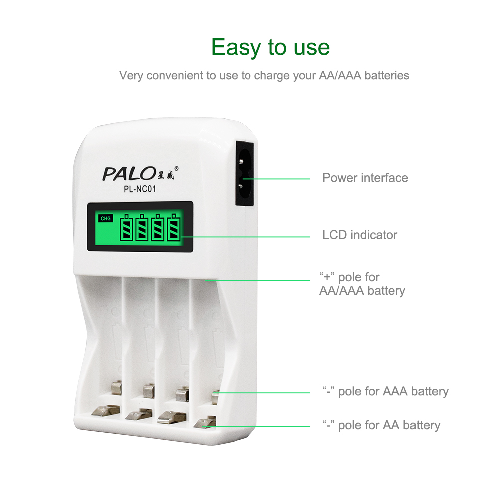 PALO 1.2V Battery Charger 4 Sl - огляд і ціна Rechargeable Battery Aa