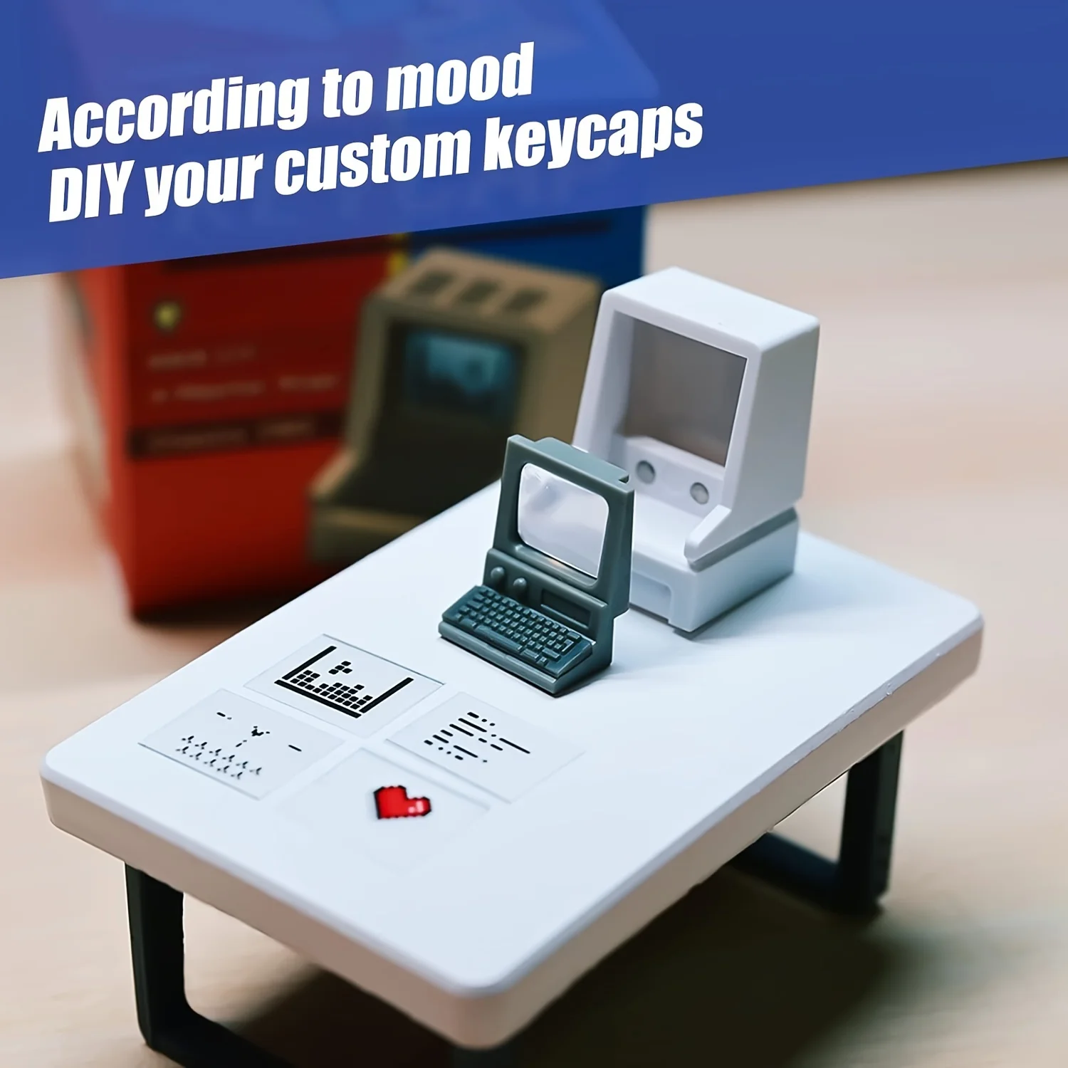 Retro Mac-Inspired Keycaps Dou - огляд і ціна Retro Gaming Keyboard