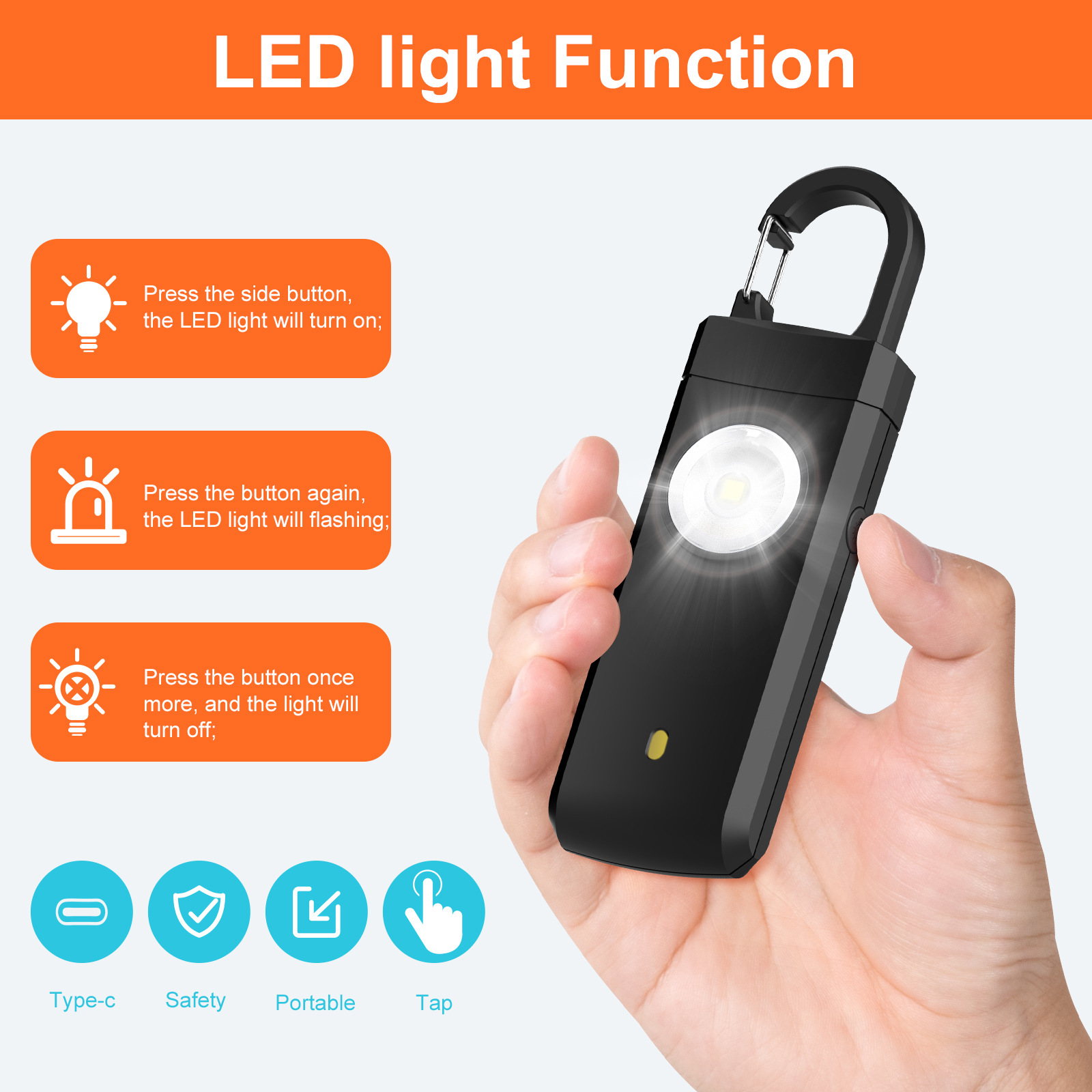 Self Defense Alarm 130dB Anti- - огляд і ціна Rechargeable Battery Aa