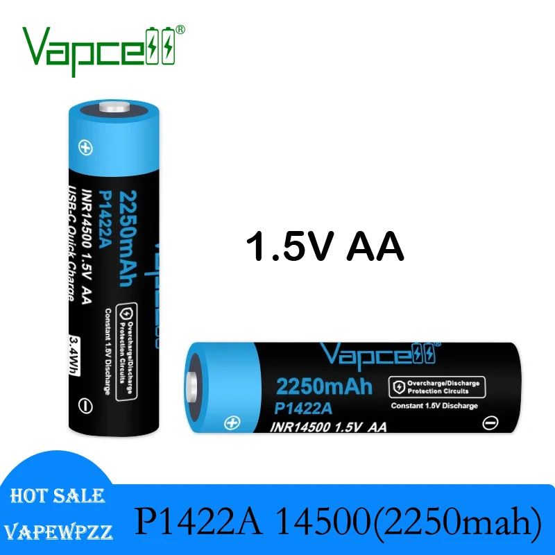 USB-C Charging Cell Vapcell  P - огляд і ціна Rechargeable Battery Aa