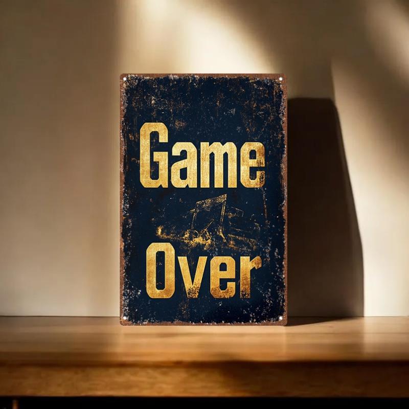 Vintage Game Over Metal Tin Si - огляд і ціна Retro Gaming Us