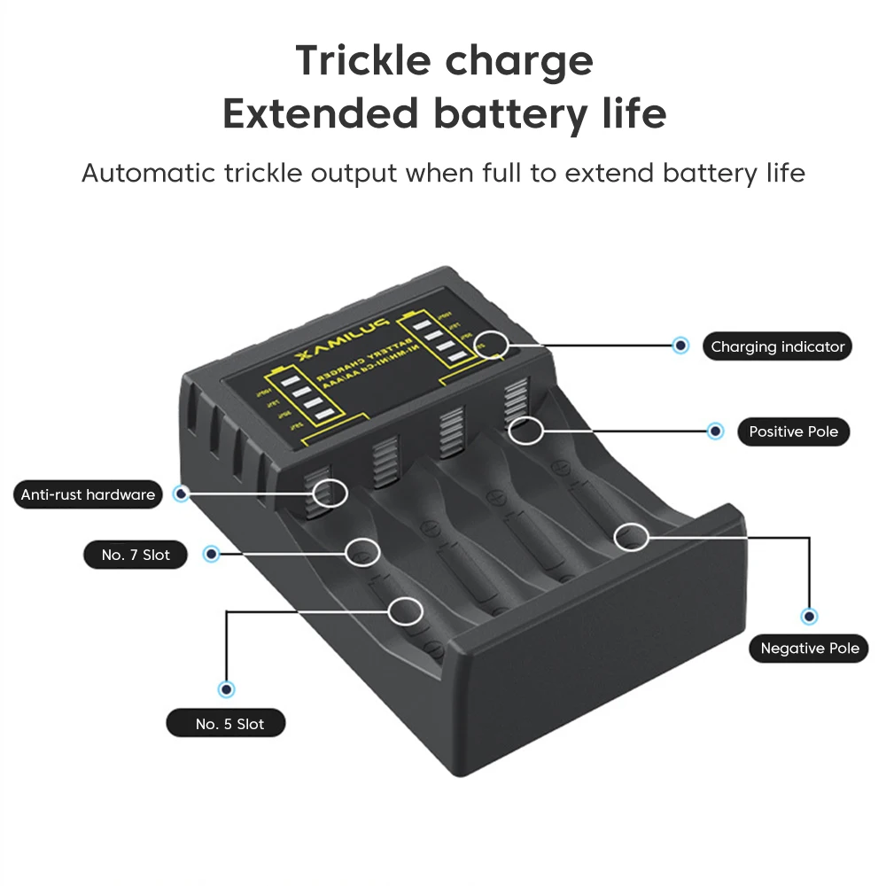 AA/AAA Battery Charger 4 Slots - огляд і ціна Rechargeable Battery Aa