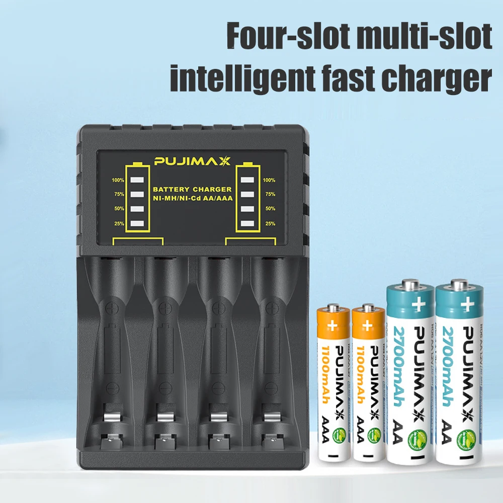 AA/AAA Battery Charger 4 Slots - огляд і ціна Rechargeable Battery Aa