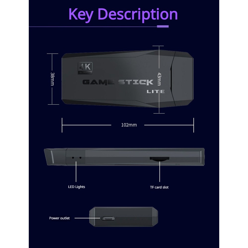 Portable 4K Retro Game Stick C - огляд і ціна Retro Gaming App