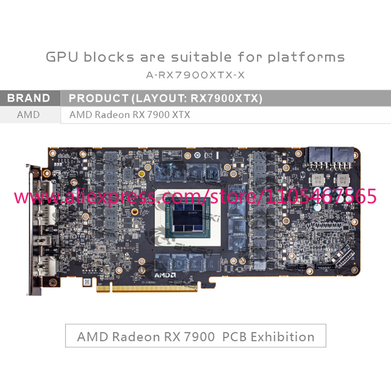 1PCS  A-RX7900XTX-X Water Bloc - огляд і ціна Amd Vga Rx 7900 Xtx