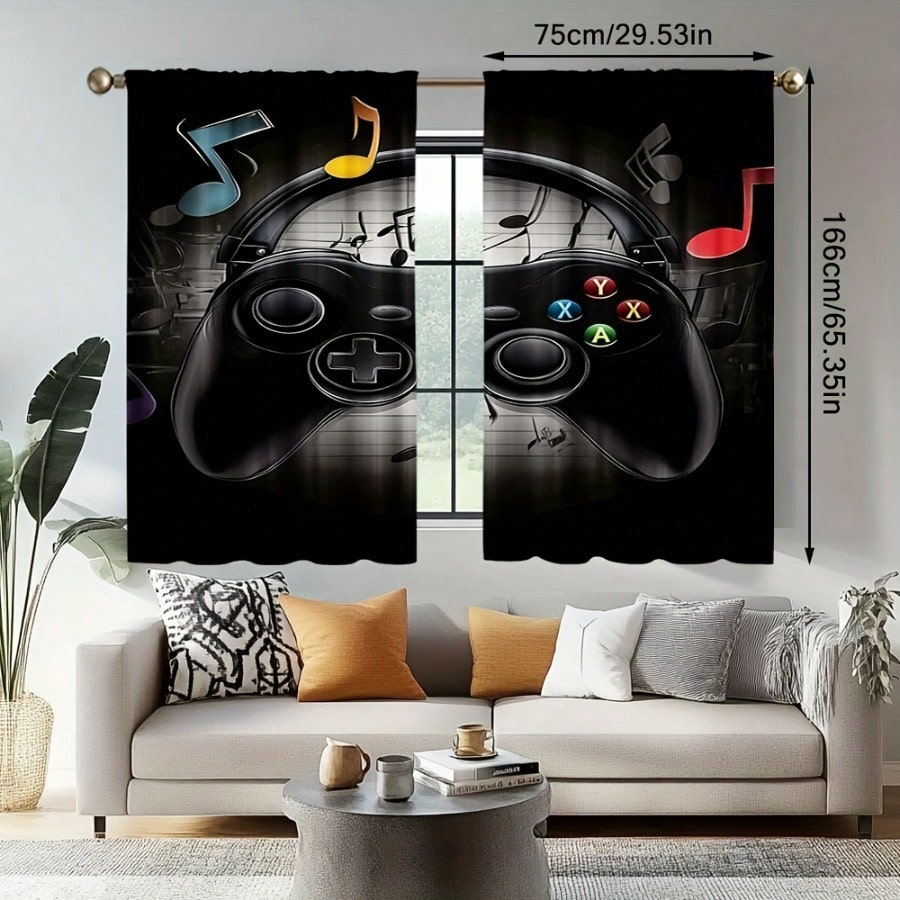 2pcs Retro Gaming Room Curtain - огляд і ціна Retro Gaming Youtube