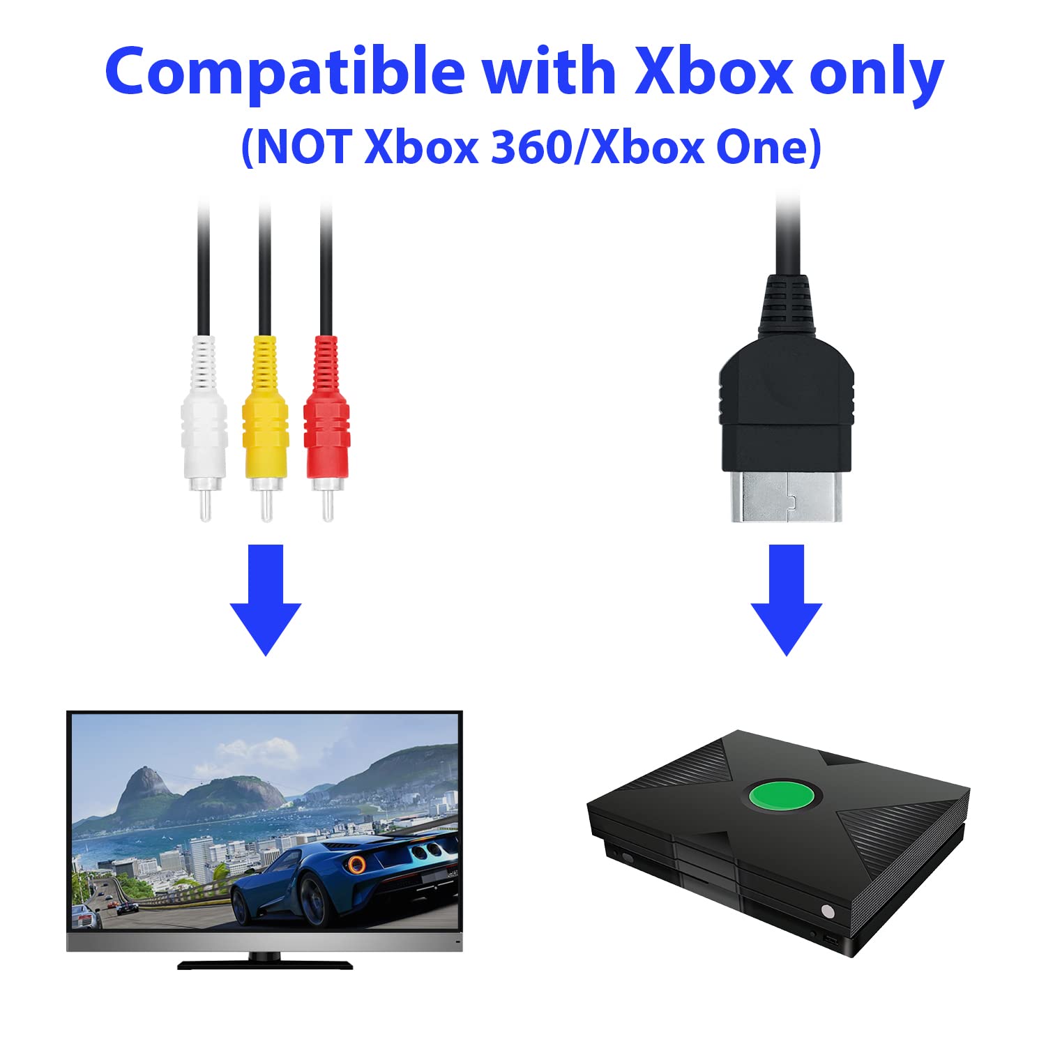 Xbox Original AV Cable Cord Co - огляд і ціна Retro Gaming Xbox One
