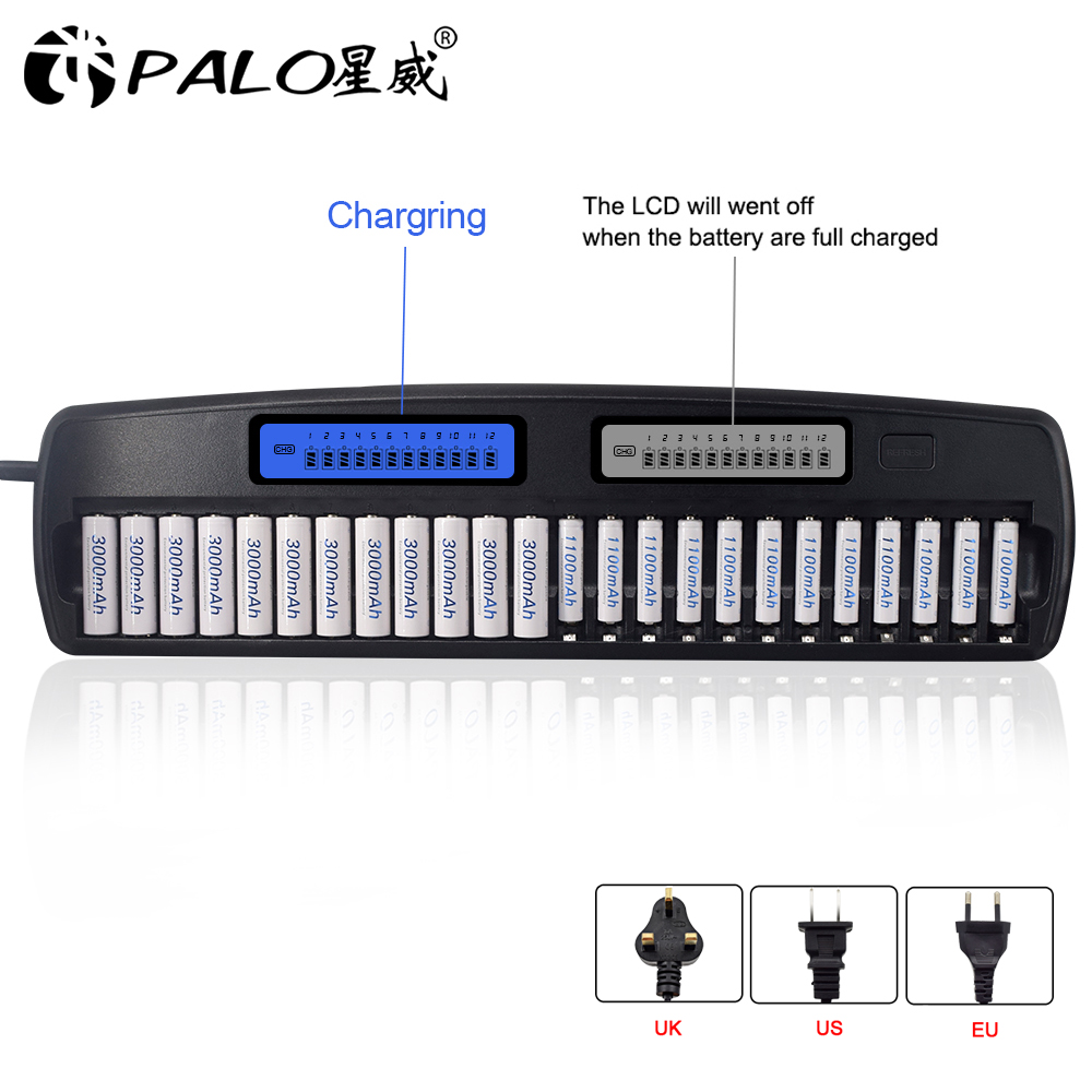 PALO 24/36/48 Slots 1.2V LCD D - огляд і ціна Rechargeable Battery Aa